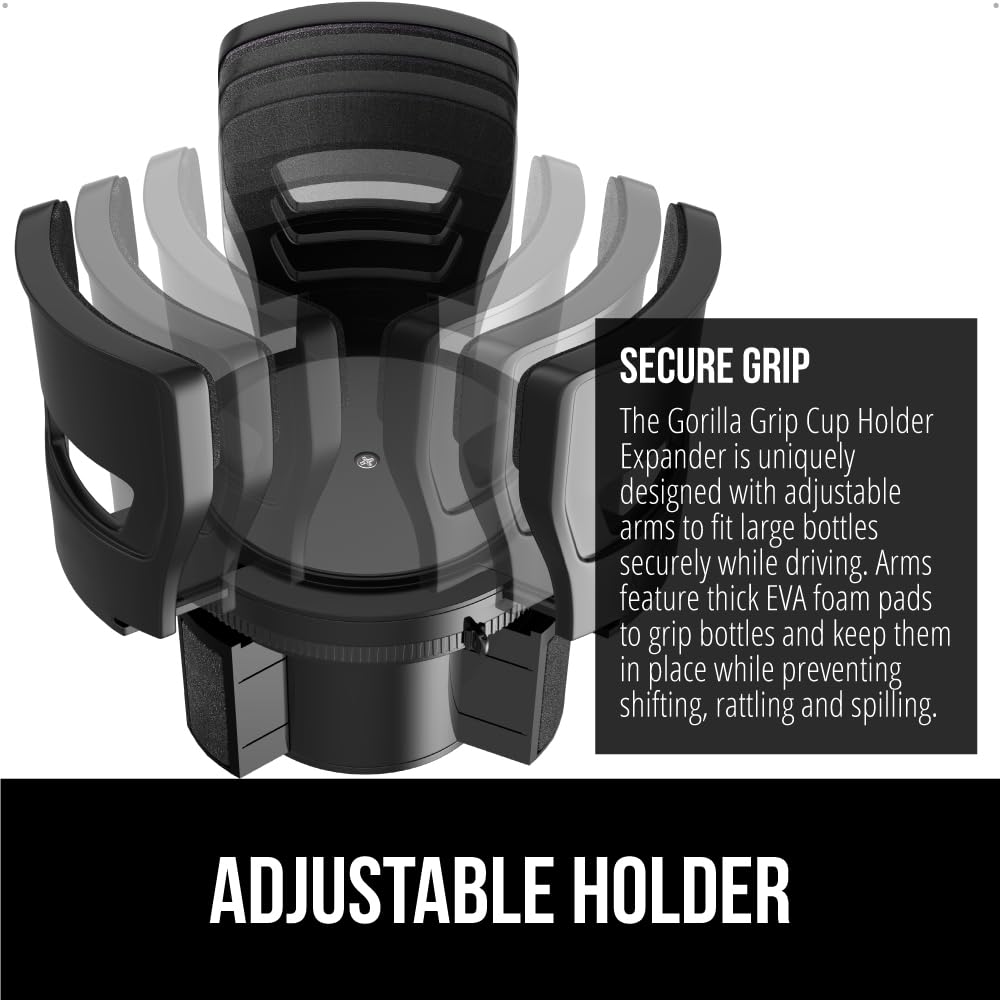 Gorilla Grip Cup Holder Adapter for Large Bottles