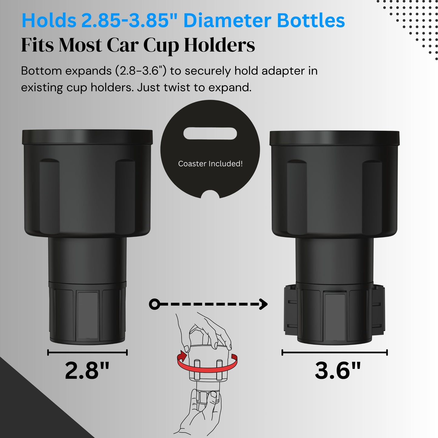 Swigzy Cup Holder Expander for Yeti, Hydro Flask & Owala